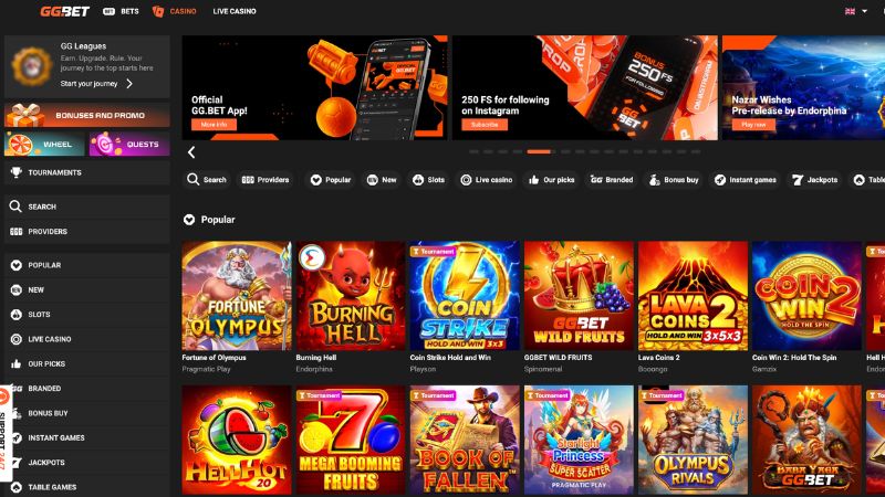 Zrzut ekranu kasyna iWild Casino z kryptowalutami